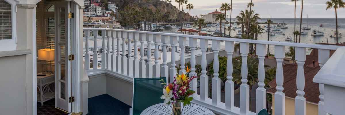 Catalina Island Hotel Glenmore Plaza Clark Gable Suite Balcony